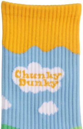 NÉVOA. As meias de tripulação personalizadas de New Ben e Jerry que combinam SB Dunk Low Chunky Dunky Cu3244-100, multicolorido,