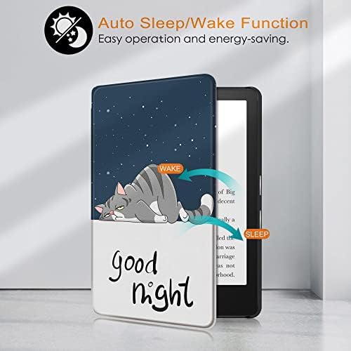 Caso esbelto para o novo Kindle-capa de couro PU com despertar automático/sono com o Kindle All-Now 2019, Blue Snow Mountain