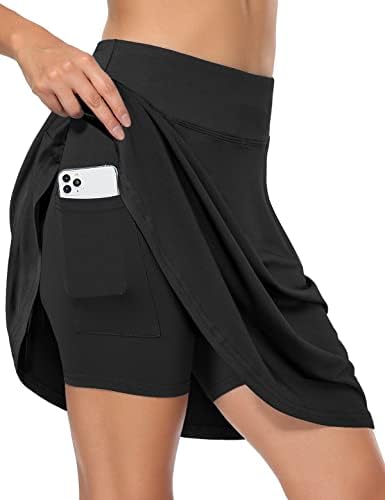 Fulbelle Golf Skorts Saias para mulheres com 3 bolsos de 20 comprimento de até altura Skorts