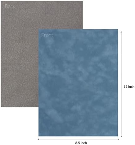S.E.I. Papel de veludo de 8,5 polegadas x 11 polegadas, cor azul francesa, 12 folhas
