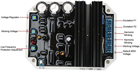 Jeanoko AVR Board, estrutura única de entrada da fase máxima 63VDC 32VDC Saída 90-240VAC Regulador de tensão automática sensível