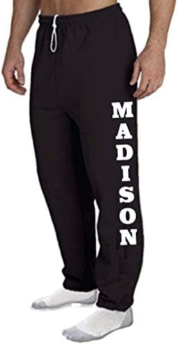 Madison Open Bottom Black Sweat Pants