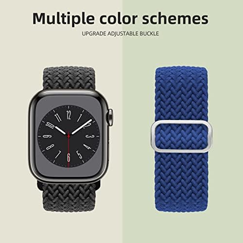 Loop solo trançado Tefloty compatível com a banda Apple Watch 38mm 40mm 41mm 44mm 45mm 49mm 42mm para homens e mulheres, faixa de