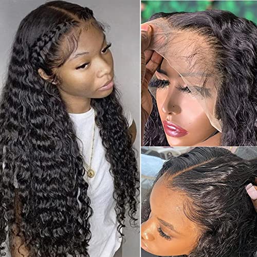 Perucas de cabelos humanos de 13x6 de renda 13x6 para mulheres negras Wave Deep Wave Frontal Wigs Human Human Pré arranhou Deep