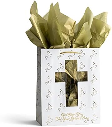 Day Spring Cards Confirmation Communion Gold Cross Medium Gift Saco