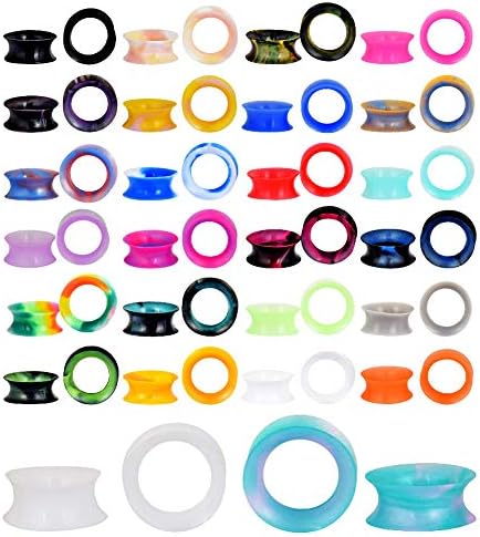 StupendUnd 15Pairs/26Pairs Soft Silicone Tunnels Ear medidores de túneis de túneis Musas de expansão Conjunto para homens 2G-3/4…