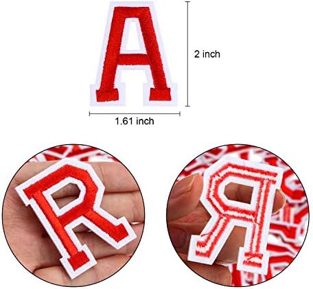 52 peças Ferro em remendos de letras, remendos de apliques de alfabeto ou costura em apliques com patch bordado A-Z Letter Decorate