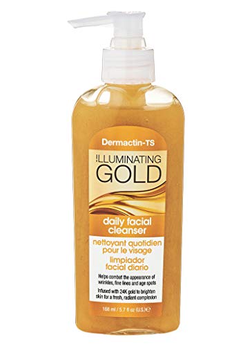 Dermactin-ts diariamente limpador facial iluminando ouro