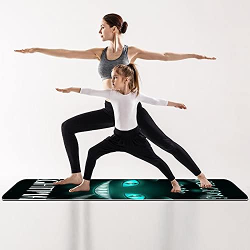 Mat de ioga extra grosso de 6 mm, bem-vindo ao pesadelo imprimir e ecologicamente correto TPE Mats Pilates Mat com ioga, treino, fitness e exercícios de piso, homens e mulheres