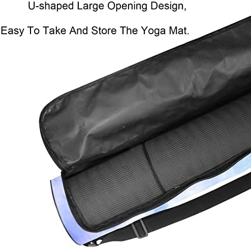 Laiyuhua Yoga Mat Bag, bolsa de ginástica de ioga com zíperas duplas para mulheres e homens - zíperes suaves, abertura grande em forma de U e alça ajustável, se encaixa na maioria dos tapetes
