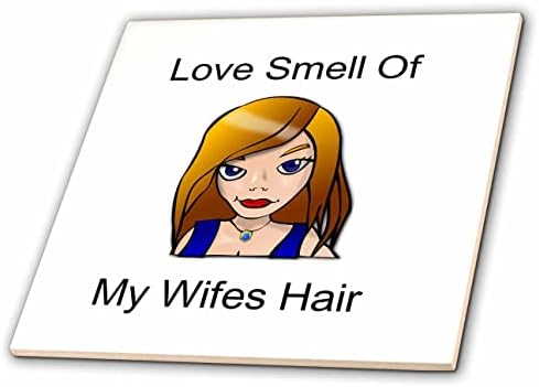 Imagem 3drose de palavras amor cheiro de minha esposa cabelos com mulher loira - azulejos