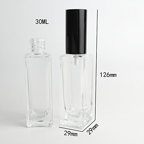 Vasana 1pcs 30ml quadrado vazio Clear Fine Mist Sprayer Garrafa de vidro garrafa de perfume recarregável para viagem Ferramenta