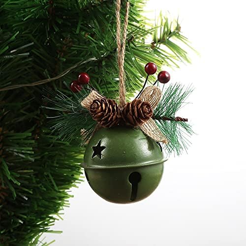 LJHH Christmas Bell Hanging Decor, Ano Novo Jingle Bells Ornamento Decorações de pingentes de árvore de Natal Mini Pines