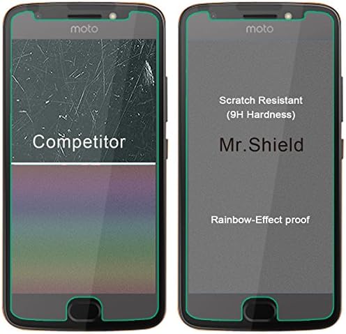 Mr.Shield [5-Pack] projetado para Motorola Moto E4 / Moto E [Protetor de tela de vidro temperado] [Dusão de 0,3 mm