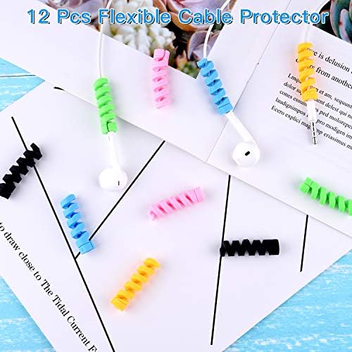 ASTARON 24PCS CLABE DE CABO DE CABELO PARA IPHONE/IPAD, LONITO ANIMAL PROTETOR DE CAVO DE CAVO DE CAVE DE CAVE DE CAVE DE CAVE