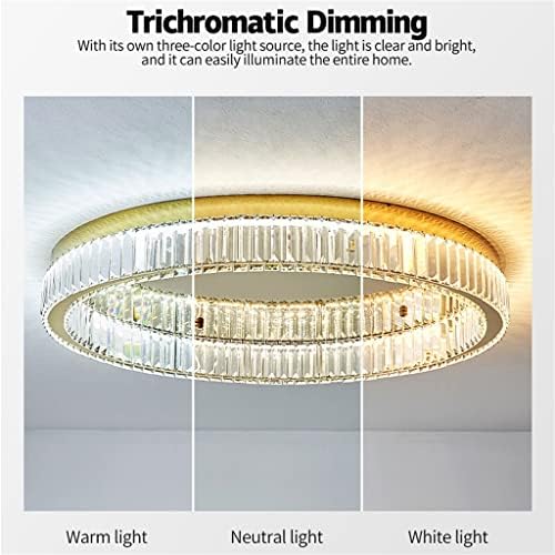 SDFGH redonda de lâmpada LED de teto de ouro para quarto Sala de jantar Estudo Decoração da casa Luminária interna de iluminação interna