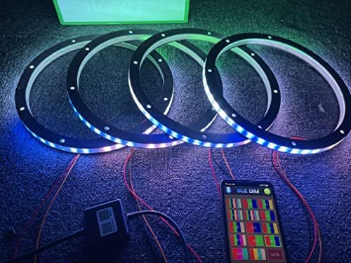 NA 10pcs 6.5 Carróbios LEDs de LED Kit Dream Dream Chasing Flow Flow Series Spacer Ring Light pode controlado por remoto e aplicativo