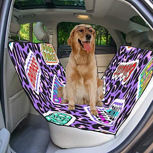 Enevotx Cachorro da capa do assento de cachorro Carta personalizada Art Art Fashion Impressão criativa Capas de assento de carro para cães impermeável não -lipsLip Durável
