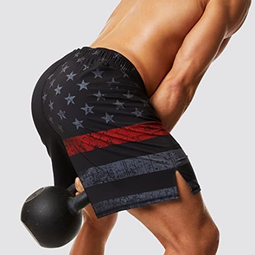 Nascido Primitivo American Defender Shorts 3.0 - Shorts para homens - shorts atléticos - Treinamento rápido seco curto