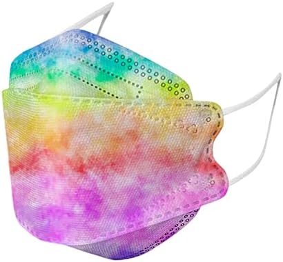 Peky 4-Bly Gradient Face_Masks com designs para mulheres, máscara 3D de tinta de 50pc com fio de nariz para adultos presente