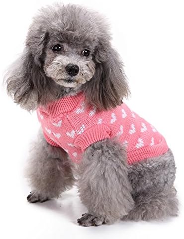 Roupas de cachorros para cães pequenos extras macho rosa coração redonda petinho pequeno roupas fofas de cachorro suéter menino menina roupas de cachorro roupas