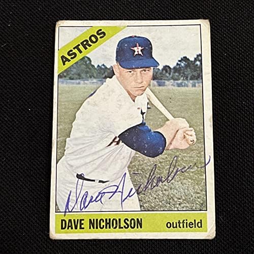 Dave Nicholson 1966 Topps assinado cartão autografado 576 Oi Astros - Baseball lançou cartões autografados