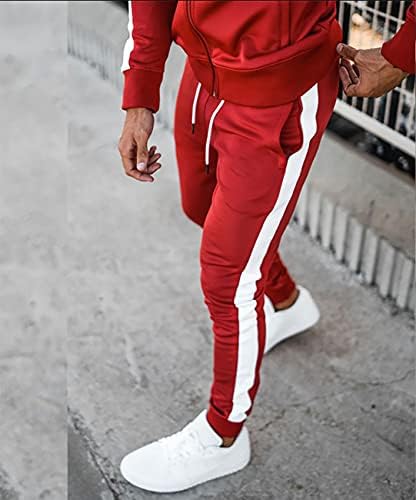 Oiefeen masculino casual de roupas esportivas de capuz de manga longa com zíper completo correndo terno esportivo de jogging…