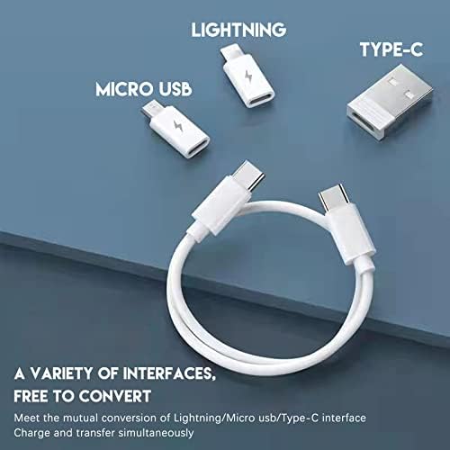 Caixa multifuncional de armazenamento de cabos de carregamento, linha de carregamento de vários tipos USB C para Adaptador de Lightning