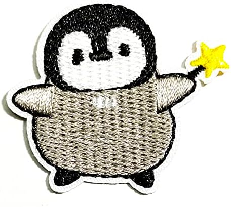 Kleenplus 3pcs. Cartoon Kids Penguin Patch bordado Ferro de crachá em costura em emblema para jaquetas calças de