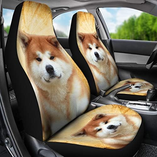 Capas de assento de carro com pawlice akita para cachorro