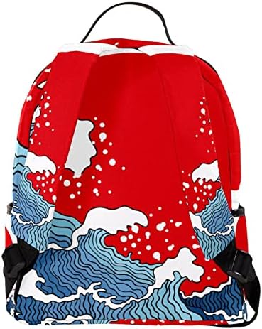 Mochila de viagem VBFOFBV, mochila laptop para homens, mochila de moda, ondas de pintura de arte japoneses
