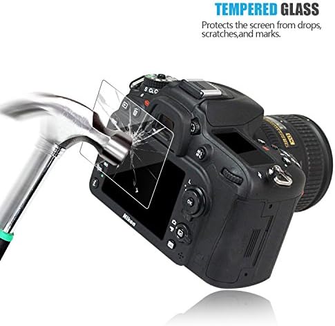 Protetor de tela de vidro temperado akwox para Nikon D3500 D3400 D3300 D3200 D3100, [0,3mm 2,5D de alta definição 9H] Tampa de proteção de vidro premium lcd óptico