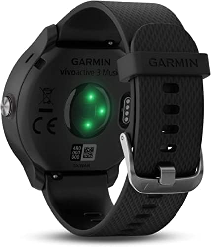 Garmin Vivoactive 3 Music, GPS Smartwatch com armazenamento musical, Wi-Fi, preto com hardware inoxidável- em todo o mundo