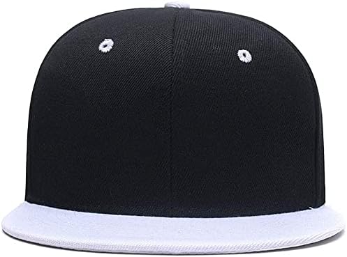 Vlnfdts Classic Hat Tap Hip Hop Style Bill plana em branco Tamanho ajustável de cor sólida para homens