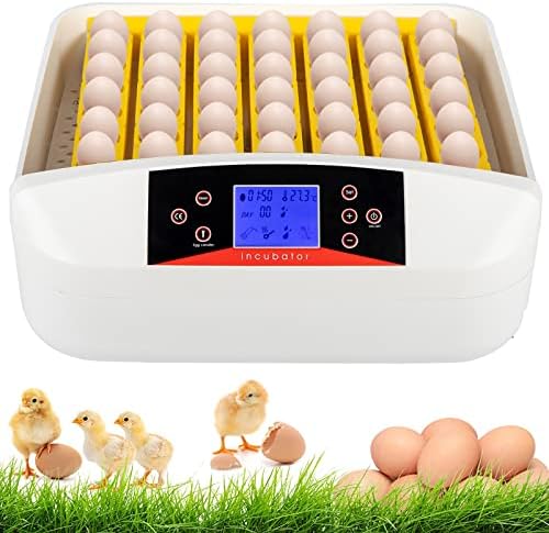 56 Incubadora de ovos, incubadoras para eclodir ovos com controle totalmente automático e controle de umidade, incubadora de