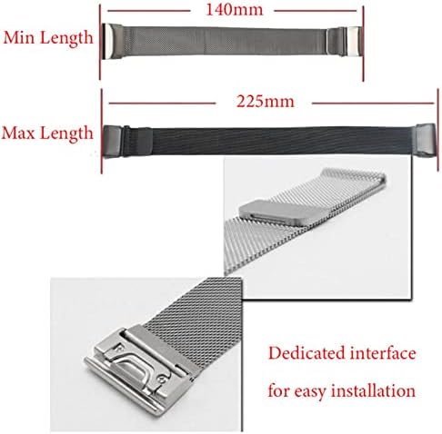 Cinta magnética WSCEBCK para Garmin Fenix ​​7x 3 h 5x 6x 6 Pro 5 Plus Metal Milanese Watch Band 20/22/26mm para