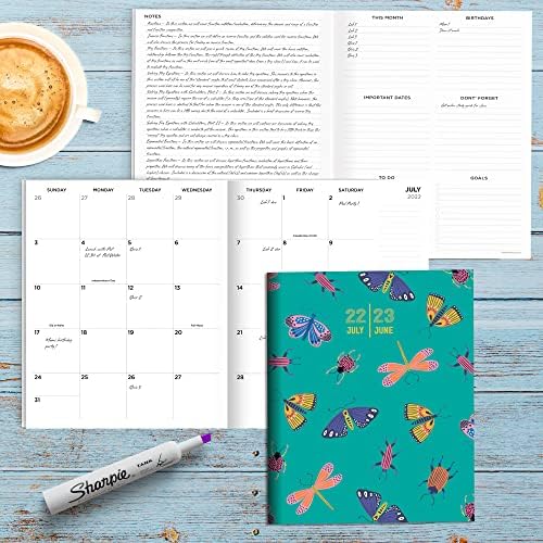 Bugs de publicação de TF e borboletas | Julho de 2022-junho 2023 Calendário | Planejador Escolar 2022-2023 Daily Weekly and