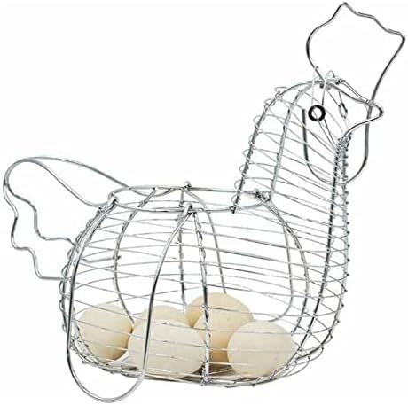 Cesta de ovos em forma de galinha, cesta de ovos em forma de galinha, cesta prática de tecelagem durável para casa mantém o ovos