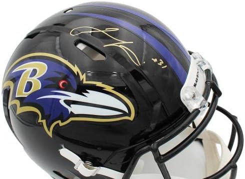 Jamal Lewis assinou Baltimore Ravens Speed ​​Speed ​​Authentic NFL Capacete - Capacetes NFL autografados