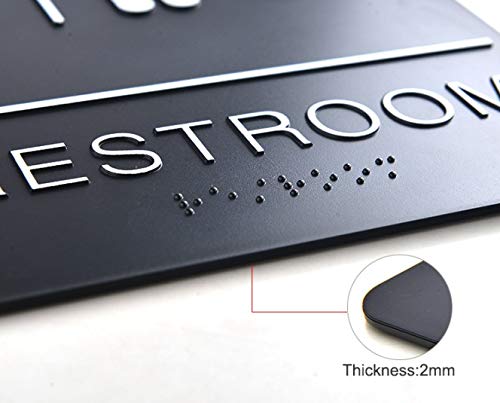 O Braille do banheiro assina unissex mulheres e homens 6 x 9