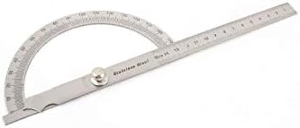 X-Dree Student Antecedável Régua de Medição de Medição de Medição do Régle do ângulo de Aço Anterior 15cm 180 grau (Herramienta
