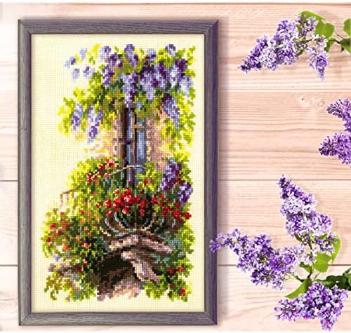 Magic Needleg Zweigart Edition Counted Stitch Kit Blossom Balcony 15 x 23 cm