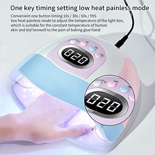Lâmpada de secador de esmalte 48W Pro LED UVs Gel acrílico Curing Manicure Timer Gel Glue para unhas, multicoloria, tamanho