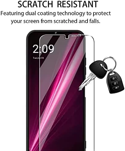 Suttkue para T-Mobile Revvl 6 5G Protetor de tela, 9H DUESS ANTI-RURCK Vidro temperado Flim, amigável de casos, anti-Fingerprint, Anti-Scratch