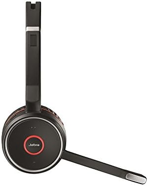 Jabra Evolve 75 UC Headset / fone de ouvido sem fio Bluetooth, incluindo Link 370, Black