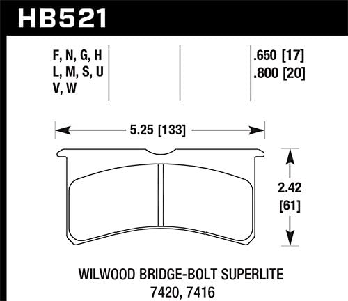 Hawk Performance HB521F.650 HPS Performance Ceramic Breke Pad