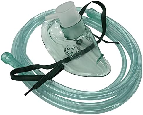 1pk máscara de oxigênio pediátrico com adpater giratório e tubulação resistente à esmagamento de 6,8 pés