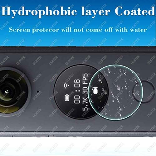 Protetor de tela para Insta360 uma câmera de ação panorâmica x2 [3 pacote], Ulbter 0,3mm 9h Draga LCD LCD Temperado Anti-Scrach Anti-Fingerprint Anti-Bubble