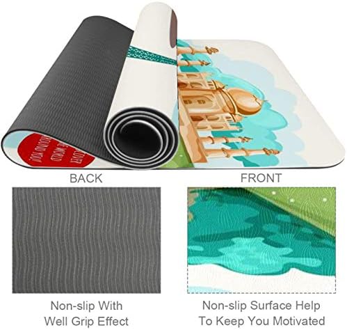 Siebzeh World Landmarks Definem Premium Grosso Yoga MAT ECO AFOMENTE DE RORBO