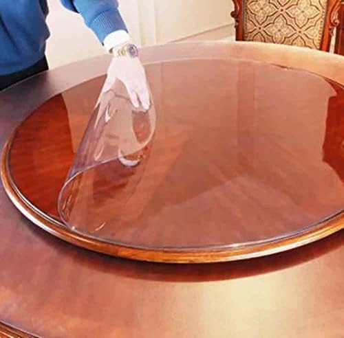 Fercla redonda redonda de mesa de mesa de mesa de plástico redonda Tampa de mobília de mobília Tampa de círculo de água Vinil Impermeável